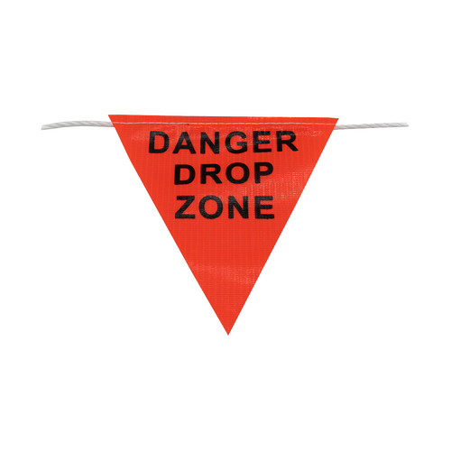 WORKWEAR, SAFETY & CORPORATE CLOTHING SPECIALISTS 30M 'DANGER DROP ZONE' Bunting Orange