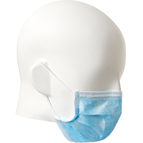 WORKWEAR, SAFETY & CORPORATE CLOTHING SPECIALISTS - DISPOSABLE FACE MASK BLUE 3 PLY
