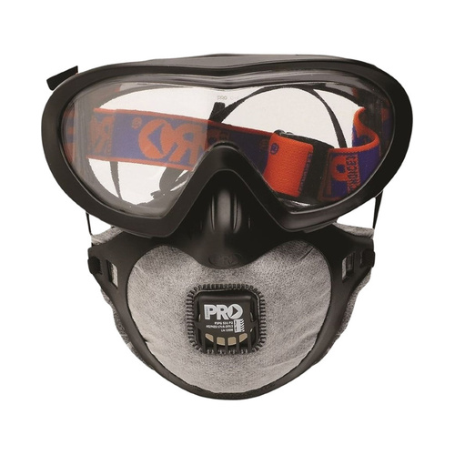 WORKWEAR, SAFETY & CORPORATE CLOTHING SPECIALISTS - DISCONTINUED - Filterspec Pro Goggle / Mask Combo P2+Valve+Carbon