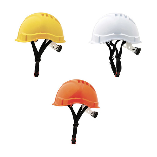 WORKWEAR, SAFETY & CORPORATE CLOTHING SPECIALISTS - V6 Hard Hat Unvented Micro Peak Ratchet Harness Linesman