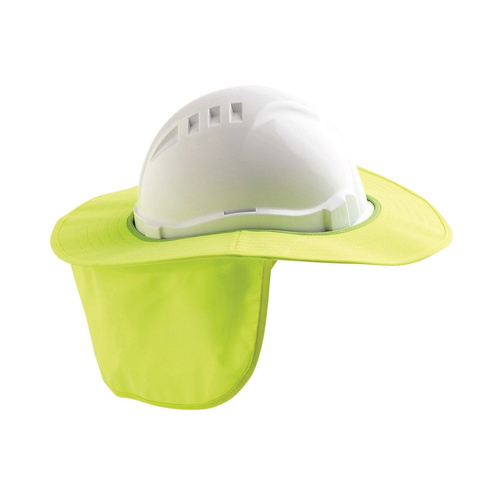WORKWEAR, SAFETY & CORPORATE CLOTHING SPECIALISTS - Fluro Yellow V6 & V9 Hard Hat Brim - Plastic/ Polyester