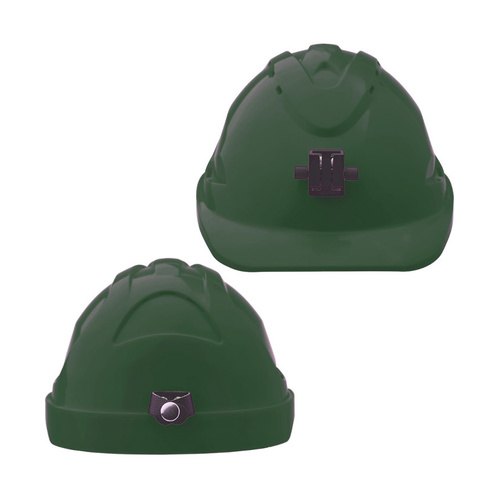 WORKWEAR, SAFETY & CORPORATE CLOTHING SPECIALISTS - V9 Hard Hat Vented + Lamp Bracket Pushlock Harness - White