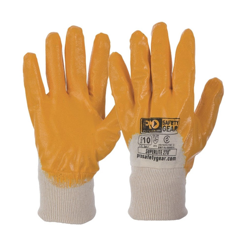 WORKWEAR, SAFETY & CORPORATE CLOTHING SPECIALISTS Super-Lite Orange 3/4 Dipped Gloves (MOQ 12)