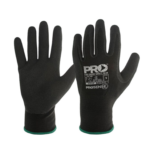 WORKWEAR, SAFETY & CORPORATE CLOTHING SPECIALISTS ASSASSIN Nitrile Grip Glove Black (MOQ 12)