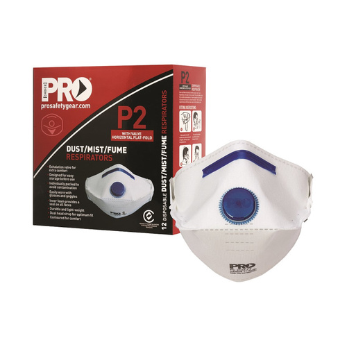 WORKWEAR, SAFETY & CORPORATE CLOTHING SPECIALISTS - Dust Masks Flat Fold P2+Valve