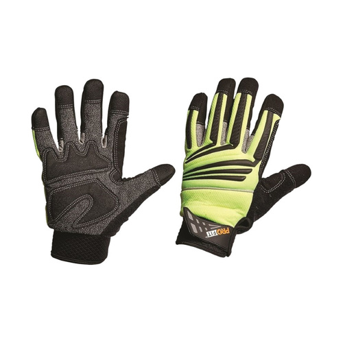 WORKWEAR, SAFETY & CORPORATE CLOTHING SPECIALISTS - Profit Cut 5 Hi-Vis Mechanics Glove