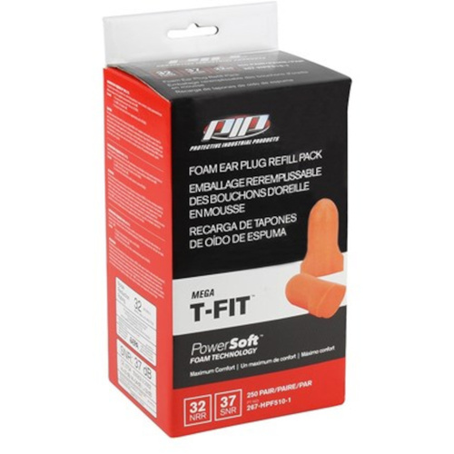 WORKWEAR, SAFETY & CORPORATE CLOTHING SPECIALISTS - POWERSOFT MEGA T-FIT EARPLUGS REFILL PACK (250 PAIRS)