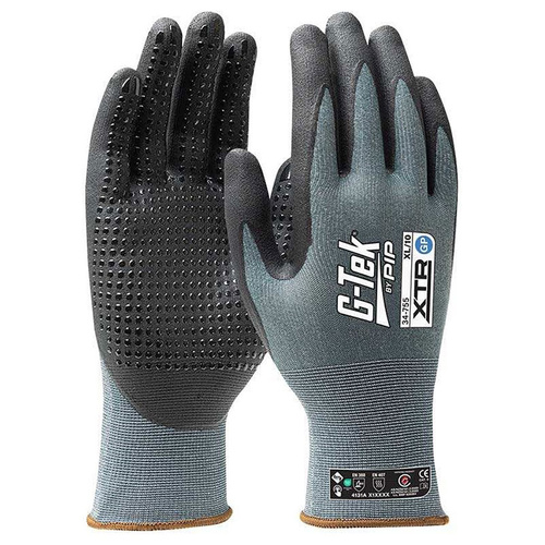 WORKWEAR, SAFETY & CORPORATE CLOTHING SPECIALISTS G-TEK XTR MICRO NTL PALM DOT DIP GP (MOQ 12)