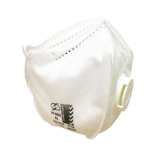 WORKWEAR, SAFETY & CORPORATE CLOTHING SPECIALISTS - DISCONTINUED - P2 RESPIRATOR WITH VALVE HORIZONTAL FLAT FOLD (10/BOX)