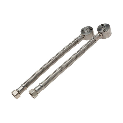 WORKWEAR, SAFETY & CORPORATE CLOTHING SPECIALISTS - Left Hand SS Braided Hose & Elbow Assembly  For Showers