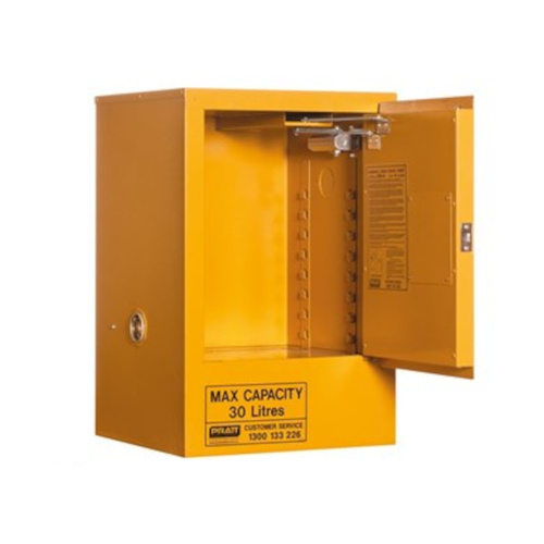 WORKWEAR, SAFETY & CORPORATE CLOTHING SPECIALISTS - Flammable Storage Cabinet 30L 1 Door, 1 Shelf