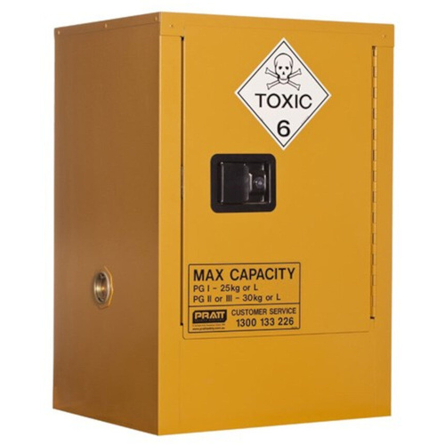 WORKWEAR, SAFETY & CORPORATE CLOTHING SPECIALISTS TOXIC SUBSTANCE STORAGE CABINET: 30L - 1 DOOR - 1 SHELF