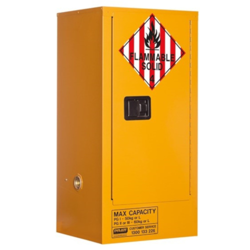 WORKWEAR, SAFETY & CORPORATE CLOTHING SPECIALISTS CLASS 4 DANGEROUS GOODS STORAGE CABINET: 60L - 1 DOOR - 2 SHELVES