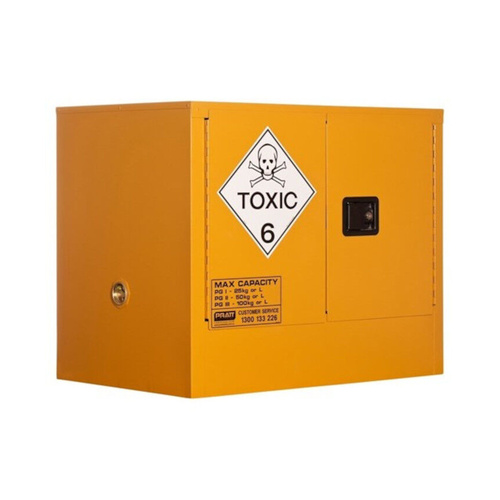 WORKWEAR, SAFETY & CORPORATE CLOTHING SPECIALISTS - TOXIC SUBSTANCE STORAGE CABINET: 100L - 2 DOORS - 1 SHELF