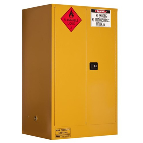 WORKWEAR, SAFETY & CORPORATE CLOTHING SPECIALISTS FLAMMABLE LIQUID STORAGE CABINET: 425L - 2 DOORS - 3 SHELVES