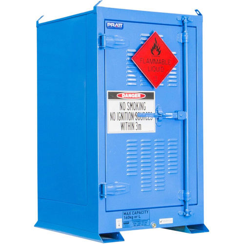 WORKWEAR, SAFETY & CORPORATE CLOTHING SPECIALISTS - DANGEROUS GOODS OUTDOOR STORAGE CABINET:160L - 1 DOOR - 2 SHELVES