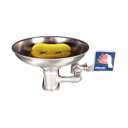 WORKWEAR, SAFETY & CORPORATE CLOTHING SPECIALISTS WALL MOUNTED EYE & FACE WASH, WITH BOWL - NO FOOT TREADLE