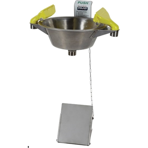 WORKWEAR, SAFETY & CORPORATE CLOTHING SPECIALISTS - WALL MOUNTED EYE & FACE WASH, WITH BOWL & FOOT TREADLE