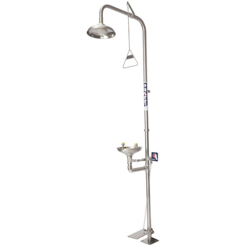 WORKWEAR, SAFETY & CORPORATE CLOTHING SPECIALISTS COMBINATION 304SS SHOWER WITH EYE WASH, BOWL AND FOOT TREADLE