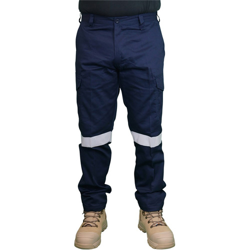 WORKWEAR, SAFETY & CORPORATE CLOTHING SPECIALISTS DISCONTINUED - Lightweight Cotton Drill Modern Fit Taped Cargo Pants