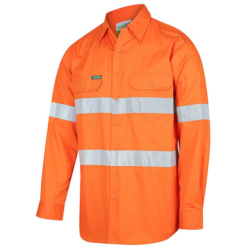 WORKWEAR, SAFETY & CORPORATE CLOTHING SPECIALISTS - DISCONTINUED - Hi-Vis 2 Tone Vented Regular Weight Taped Shirt