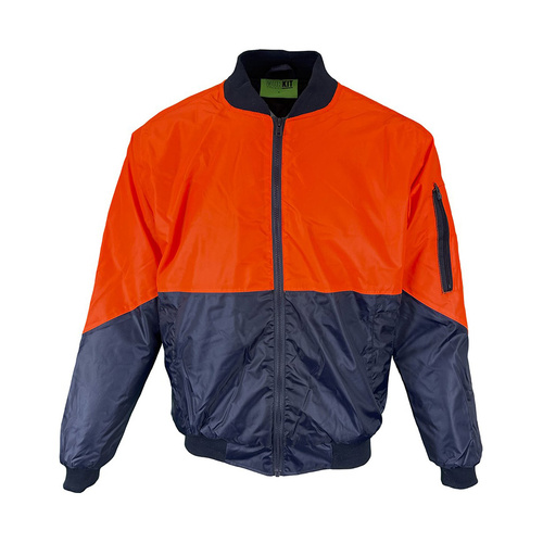 WORKWEAR, SAFETY & CORPORATE CLOTHING SPECIALISTS DISCONTINUED - Hi-Vis 2 Tone Wet Weather Bomber Jacket