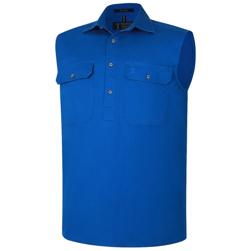 WORKWEAR, SAFETY & CORPORATE CLOTHING SPECIALISTS Pilbara Men's Closed Front Sleeveless Shirt