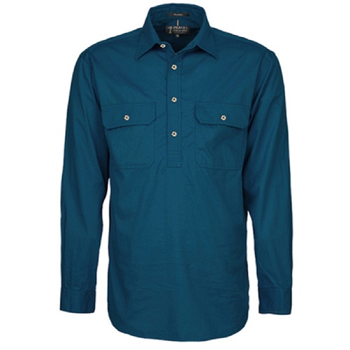 WORKWEAR, SAFETY & CORPORATE CLOTHING SPECIALISTS - Men’s Pilbara Heavy Weight Closed Front L/S Shirt