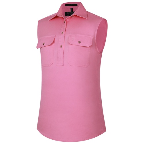 WORKWEAR, SAFETY & CORPORATE CLOTHING SPECIALISTS Pilbara Women's Closed Front Sleeveless Shirt