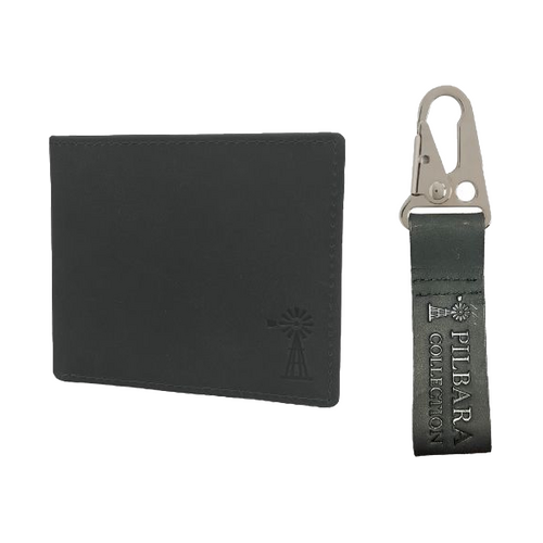 WORKWEAR, SAFETY & CORPORATE CLOTHING SPECIALISTS - Pilbara Leather Wallet & Leather Keychain