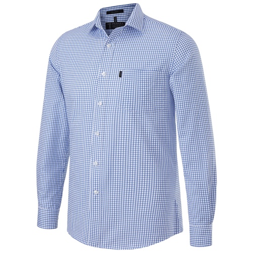 WORKWEAR, SAFETY & CORPORATE CLOTHING SPECIALISTS Pilbara Mens Y/D Check, Single Pocket, L/S Shirt
