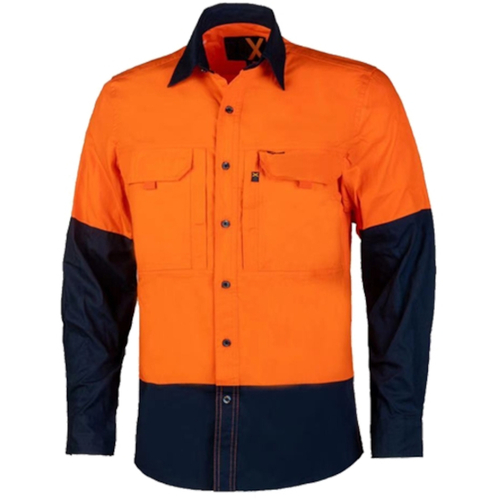 WORKWEAR, SAFETY & CORPORATE CLOTHING SPECIALISTS - RMX Flexible Fit Utility Shirts, Two Tone