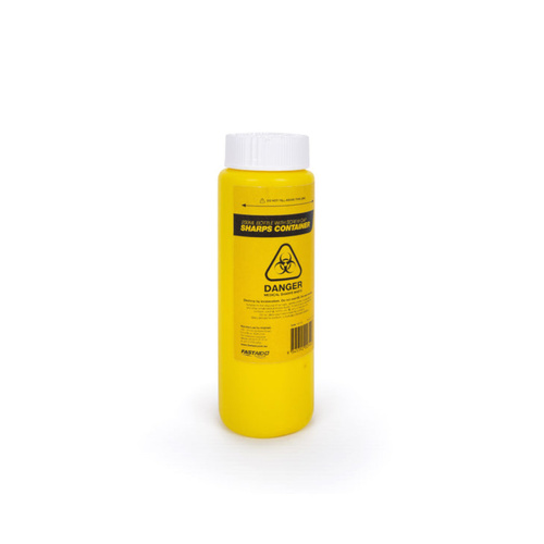 WORKWEAR, SAFETY & CORPORATE CLOTHING SPECIALISTS Sharps Container, Plastic, 250Ml, Yellow