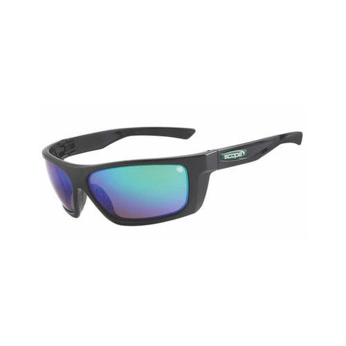 WORKWEAR, SAFETY & CORPORATE CLOTHING SPECIALISTS Flash Jet Black Gloss Frame Jade Mirror Lens