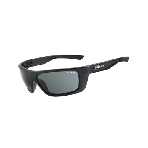 WORKWEAR, SAFETY & CORPORATE CLOTHING SPECIALISTS - Flash Jet Black Gloss Frame Polarised Lens
