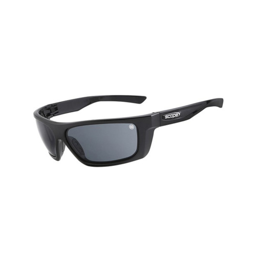 WORKWEAR, SAFETY & CORPORATE CLOTHING SPECIALISTS - Flash Jet Black Gloss Frame AF/AS Smoke Lens