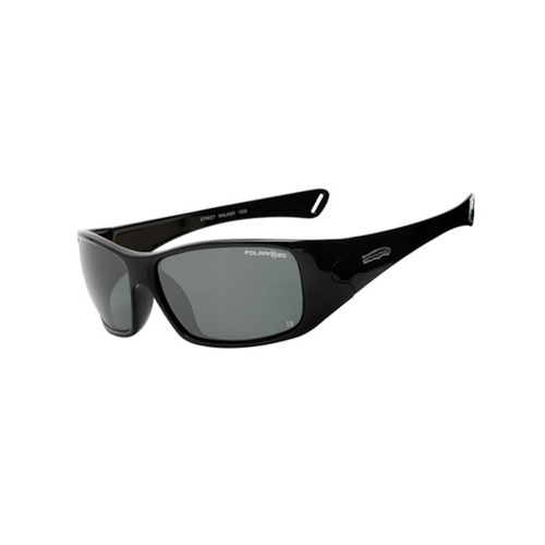 WORKWEAR, SAFETY & CORPORATE CLOTHING SPECIALISTS Street Walker Crystal Black Frame Polarised Lens