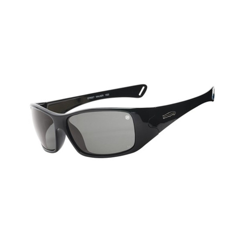 WORKWEAR, SAFETY & CORPORATE CLOTHING SPECIALISTS - Street Walker Crystal Black Frame AF/AS Smoke Lens