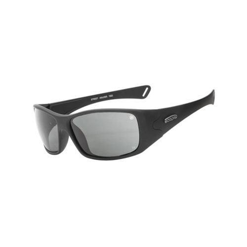 WORKWEAR, SAFETY & CORPORATE CLOTHING SPECIALISTS - Street Walker Soft Touch Black Frame AF/AS Smoke Lens