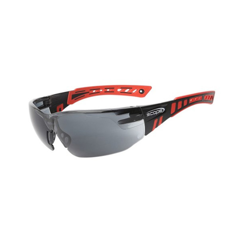 WORKWEAR, SAFETY & CORPORATE CLOTHING SPECIALISTS - Speed Red/Black Frame Titanium AF/AS Smoke Lens (MOQ 10)
