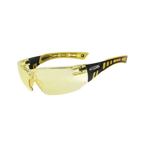 WORKWEAR, SAFETY & CORPORATE CLOTHING SPECIALISTS - Speed Yellow/Black Frame Titanium AF/AS Amber Lens (MOQ 10)