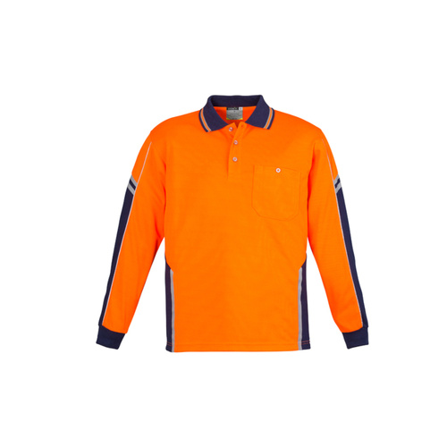 WORKWEAR, SAFETY & CORPORATE CLOTHING SPECIALISTS - Mens Hi Vis L/S Squad Polo