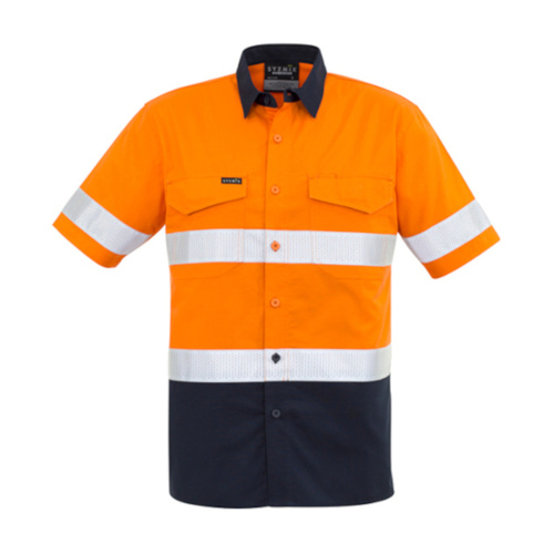 WORKWEAR, SAFETY & CORPORATE CLOTHING SPECIALISTS Mens Rugged Cooling Hi Vis Taped S/S Shirt