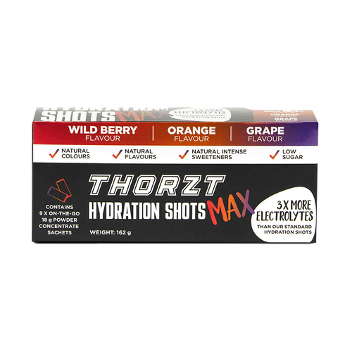 WORKWEAR, SAFETY & CORPORATE CLOTHING SPECIALISTS High Electrolyte Low Sugar Hydration Shot Max Powders - Orange