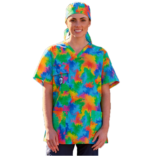 WORKWEAR, SAFETY & CORPORATE CLOTHING SPECIALISTS Trademutt Scrubs - Rainbow Road