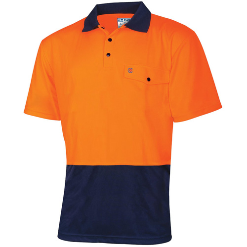 WORKWEAR, SAFETY & CORPORATE CLOTHING SPECIALISTS Polo 175gsm Recycled Polyester Anti- Microbial Micromesh S/S Two Tone