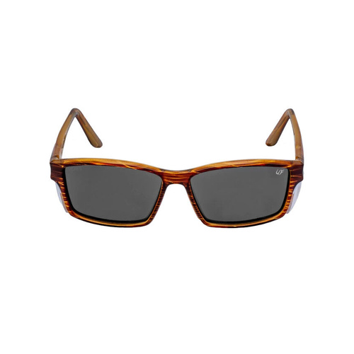 WORKWEAR, SAFETY & CORPORATE CLOTHING SPECIALISTS DISCONTINUED - TWISTER RS242 DBR.SM - Brown Woodgrain Frame, Smoke Lens - Professional Series