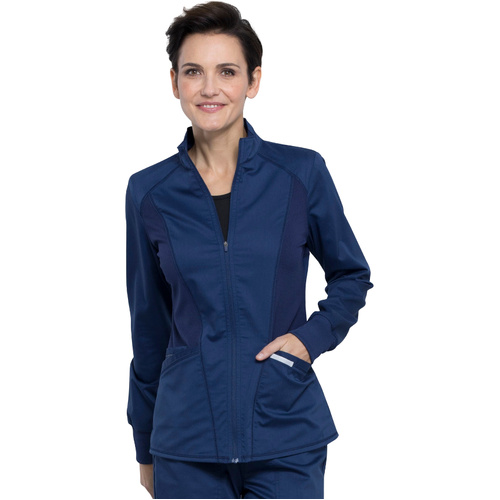 WORKWEAR, SAFETY & CORPORATE CLOTHING SPECIALISTS Revolution - Zip Front High-Low Jacket-Navy-4XL