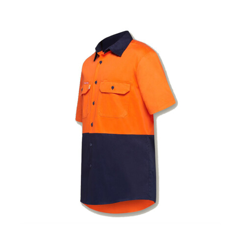 WORKWEAR, SAFETY & CORPORATE CLOTHING SPECIALISTS - Core - Mens S/S L/weight 2 tone Ventilated Shirt