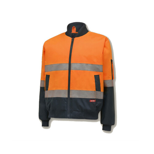 WORKWEAR, SAFETY & CORPORATE CLOTHING SPECIALISTS - Core - HI-VISIBILITY 2TONE BOMBER JACKET WITH HOOP TAPE